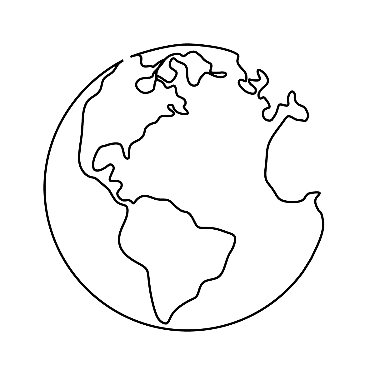 —Pngtree—continuous line drawing of earth_4972672